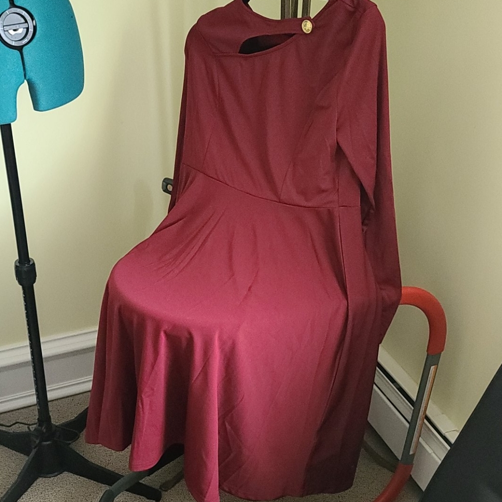 Wine Red Dress